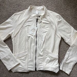 Daily Practice Ivory White Moto Zip-up size Medium